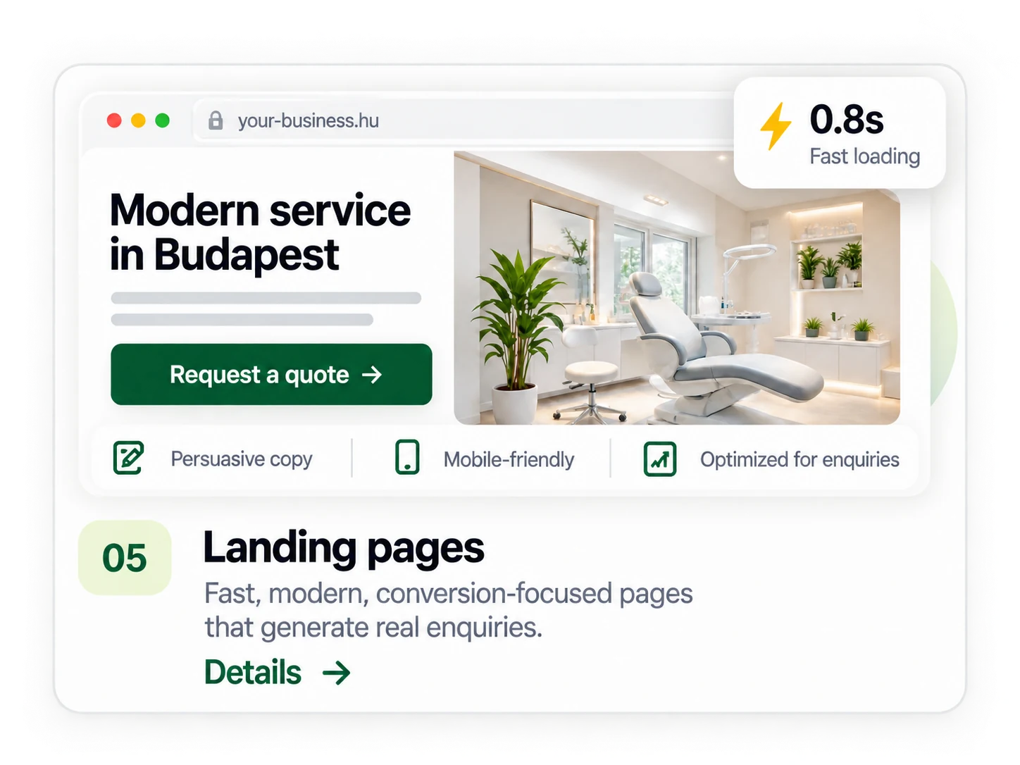 Landing pages